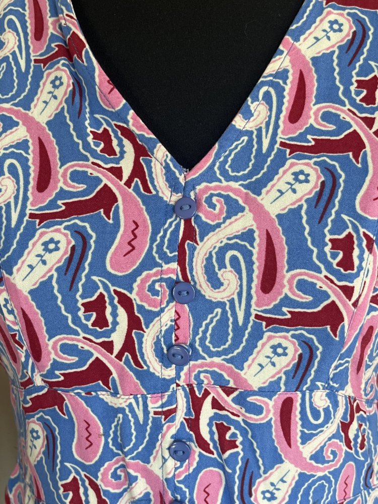 An´ge Sommer Maxikleid mittig gerafft Gr.S mit Flatterärmeln