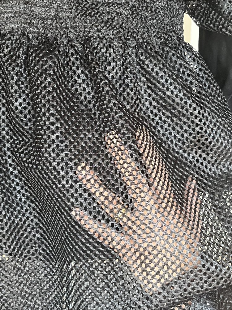 Versace Jeans Strandkleid / Hip Hop Shirt Kleid Gr.S schwarzz Mesh Transparent