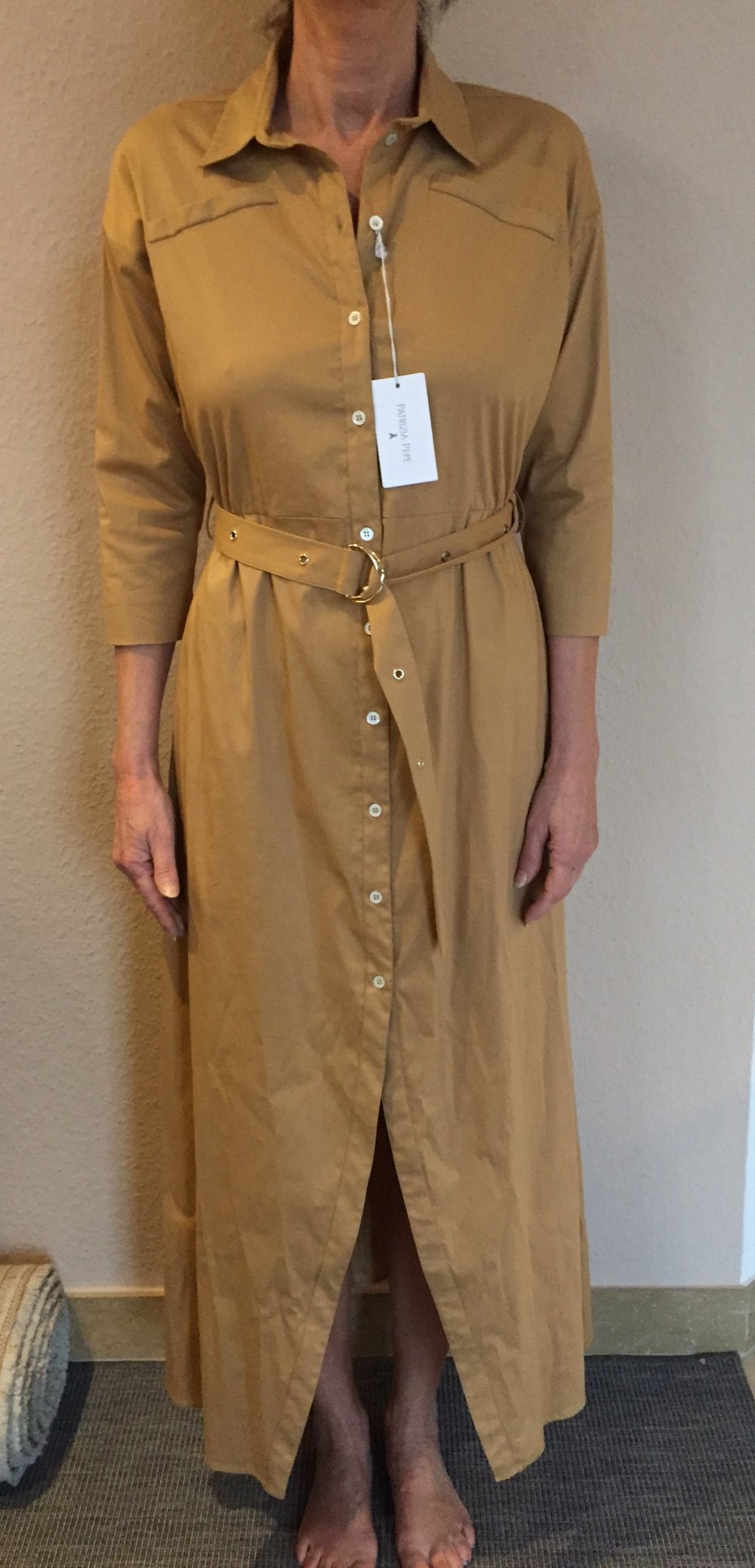 Patrizia Pepe Maxi Hemdkleid mit Gürtel Gr.36 Neu mit Etikett