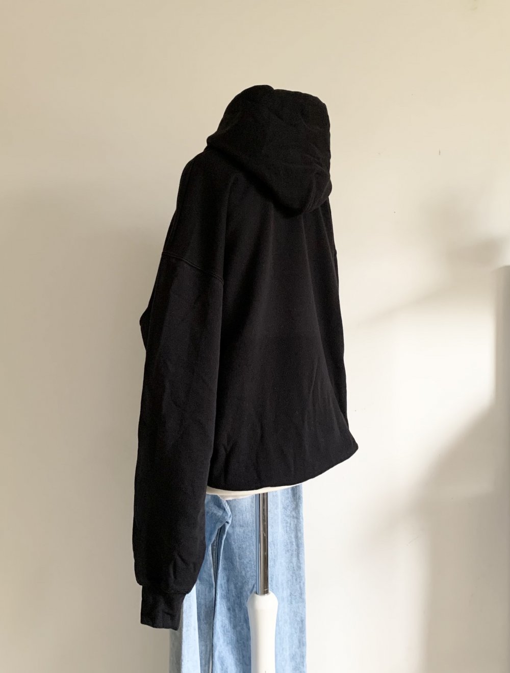 schwarzer Hoodie oversized Van Gogh Sternennacht Stickerei unisex