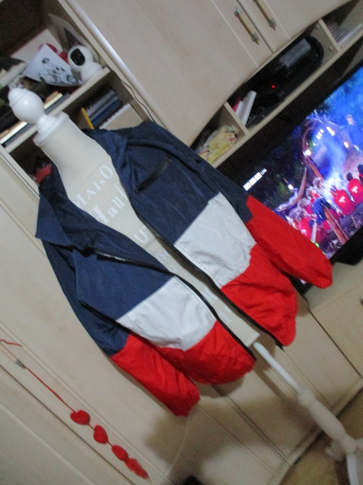 neuwertig,regen/wind-jacke,acevog,gr xl,3 farbig,polyester