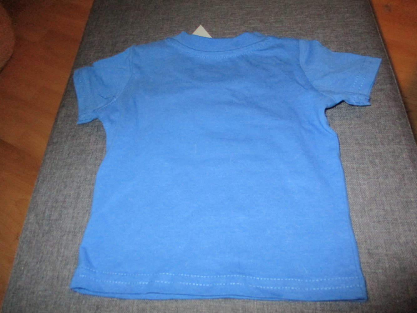 neu, t-shirt, gr. 62, blau, druck, spruch, drückknöpfe