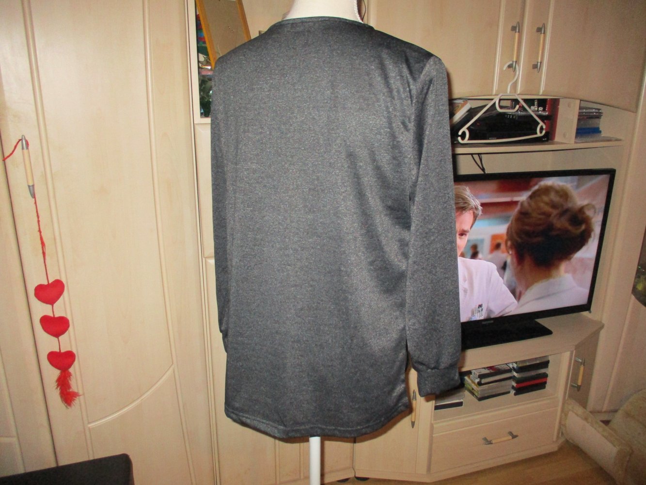neues düsses ( sommer ) shirt,xl,schwarz,langärmig,baumwolle,reissverschluss