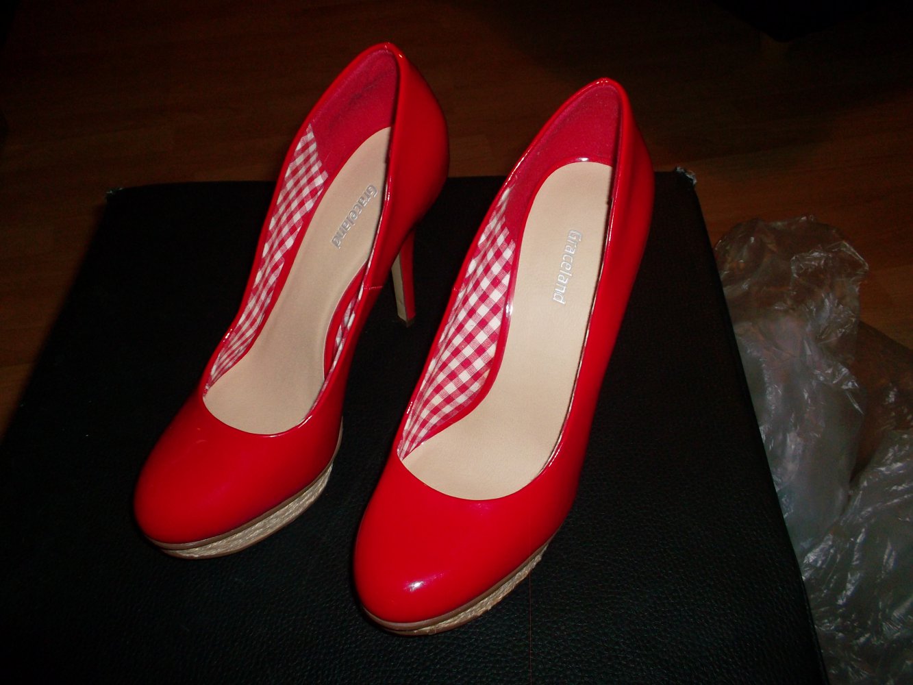 neue rote high heels,grösse 37
