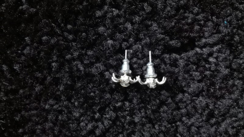 Silberne Spinnen Ohrstecker