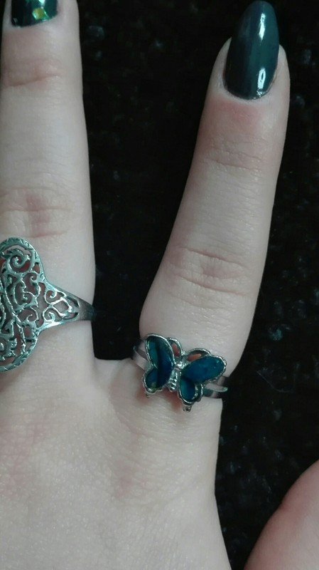 Blauer Schmetterling Ring