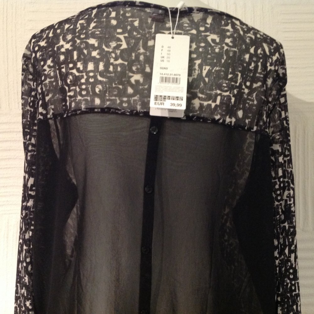 Blusenshirt - Durchsichtig - Bluse - NEU - mit Etikett 
