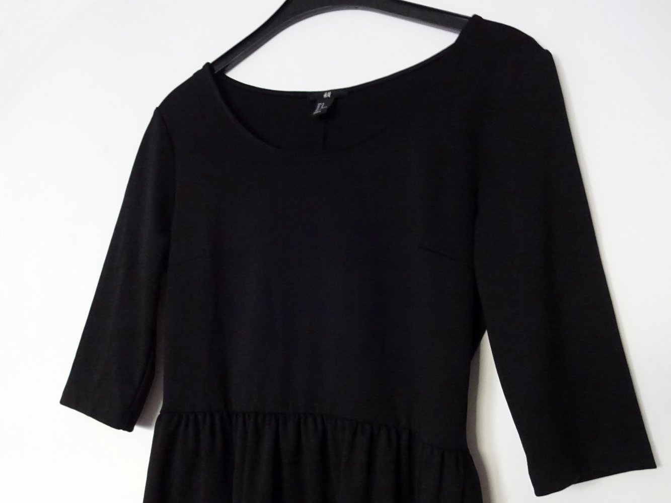Schwarzes Basic Kleid Gr. 40 Gr. 42 Gr. M Gr. 40/42
