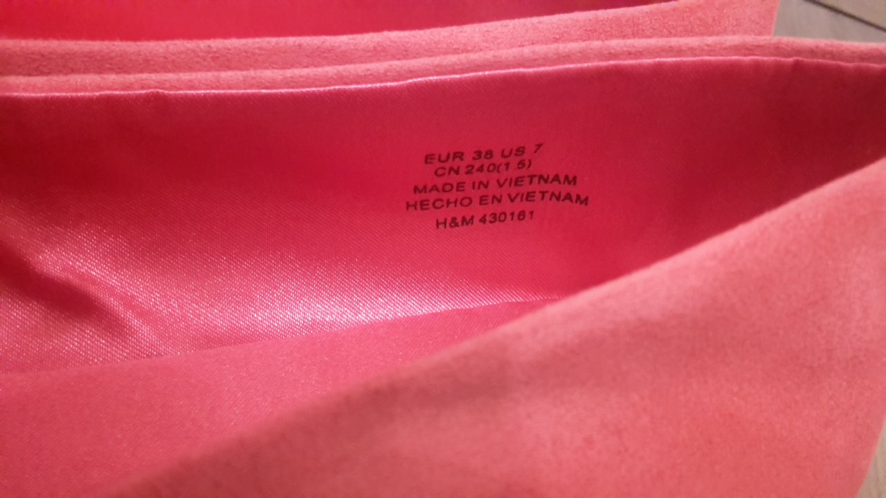 h&m Damen Ballerinas Gr 38/5 rosa pink Wildleder Optik Ballerina Slipper wie NEU
