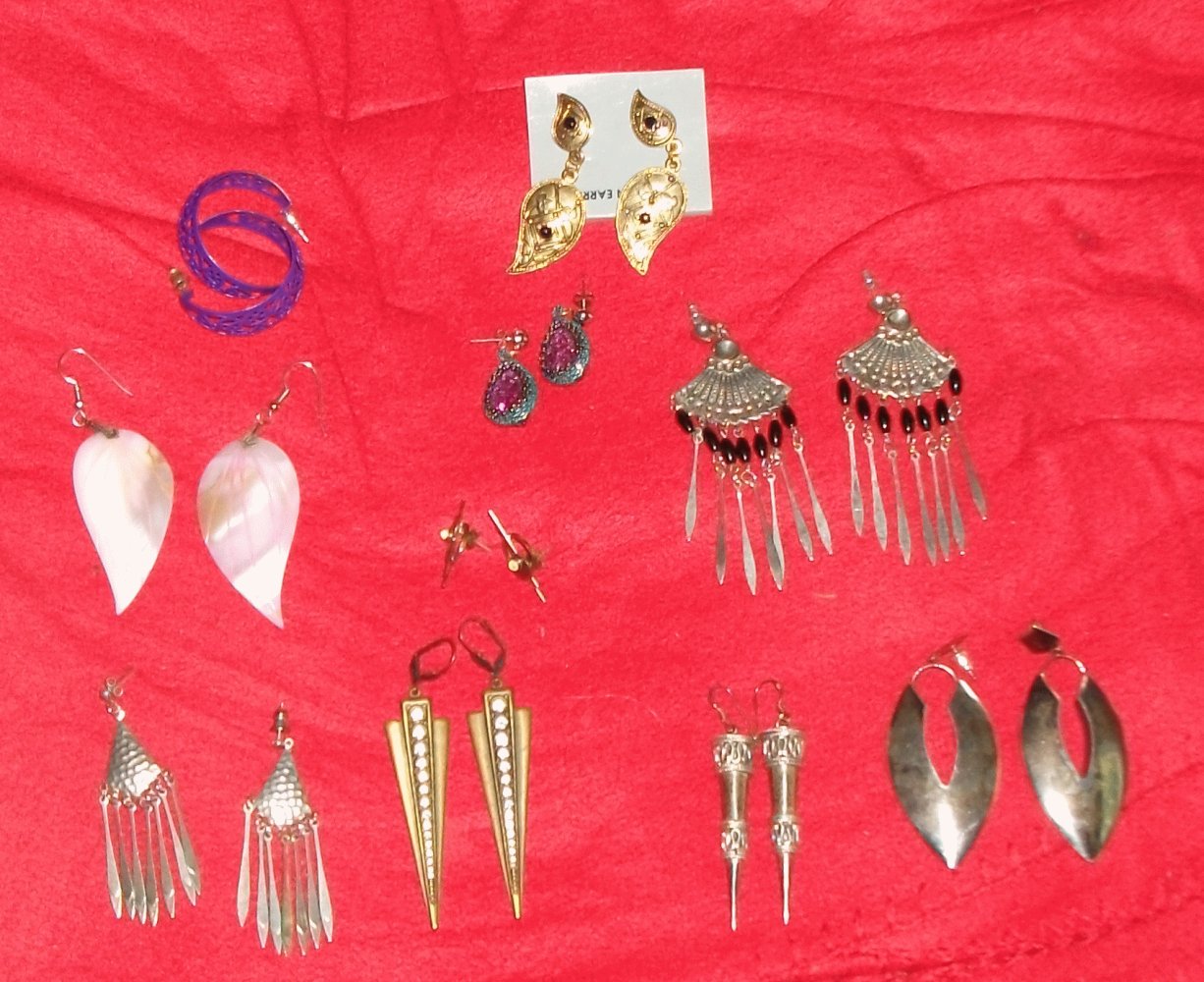 10 Paar Ohrringe Modeschmuck