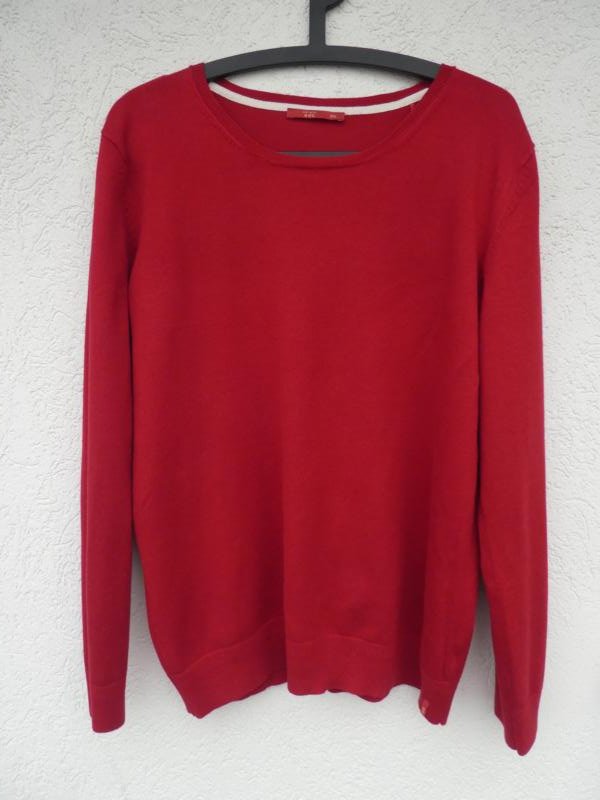 edc by Esprit – Damen Feinstrick-Pulli, rot - Gebraucht,  fast wie neu