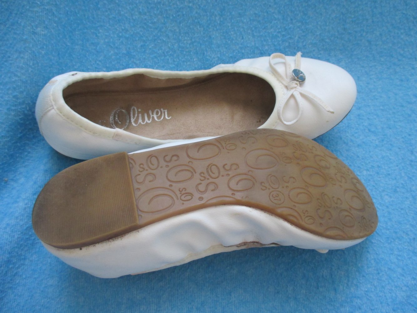  NEU * 50er Jahre * Rockabilly- Style * Leder- Imitat * Schleifen * Ballerinas * Slipper * Schuhe 