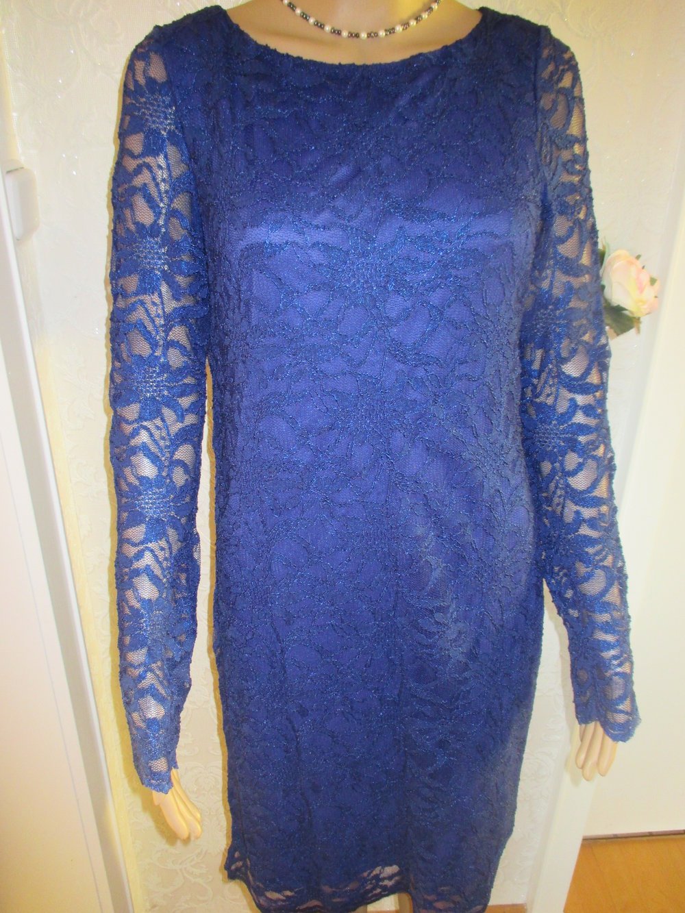 NEU * DESIGNER * Lace Spitzen * Abend * Ausgeh * Cocktail * Tanz * Strech * Bodycon * Midi * Kleid 