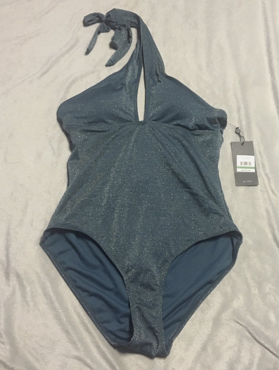 NEU mit ETIKETT * Stylisch * ausgefallen * Metallic- Gold- Glitzer * Badeanzug * Body * Einteiler 