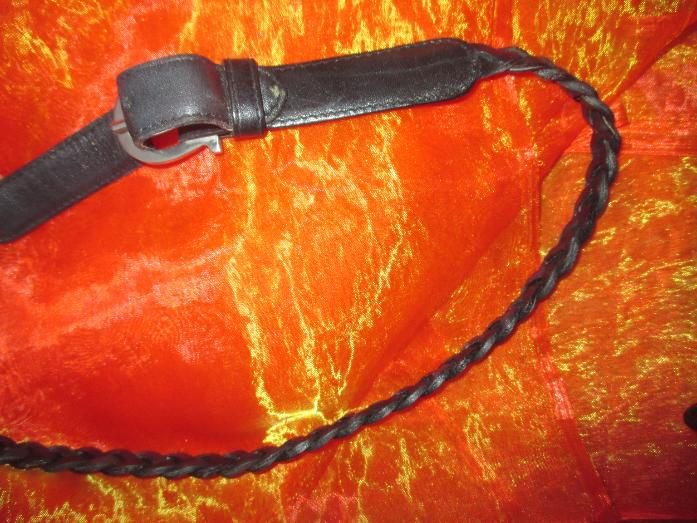 NEUw ORIGINAL VINTAGE Echt- Leder Zopf Flecht Taillien Gürtel 