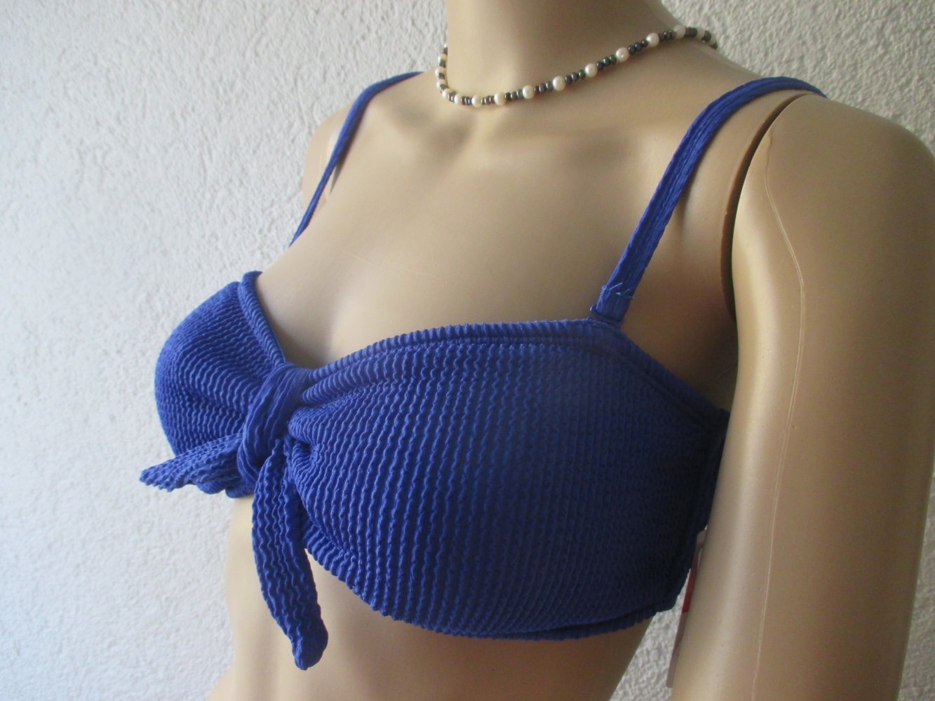 NEU mit ETIKETT * ungetragen * Ripp- Struktur * Bandau * Push up * Bikini * Oberteil 