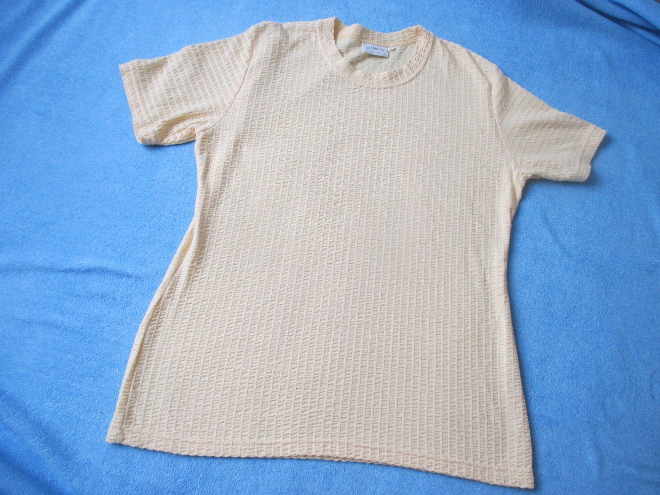 NEU * Original 1980er VINTAGE * Edel * DESIGNER * Struktur * Kurzarm * T- Shirt 