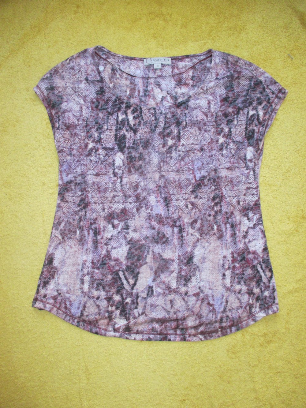 NEUw * Shabby * Grafik * Inka * Snake * Boho * Ethno- Print * Kurzarm * T- Shirt 