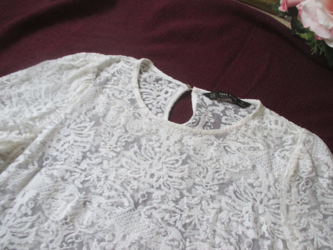   NEU * Boho- Romantik * Blumen * Blüten * Flower * Lace Spitzen * Volant * Baby- Doll * Tunika * Bluse 