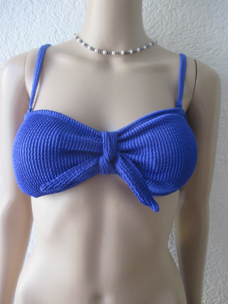 NEU mit ETIKETT * ungetragen * Ripp- Struktur * Bandau * Push up * Bikini * Oberteil 