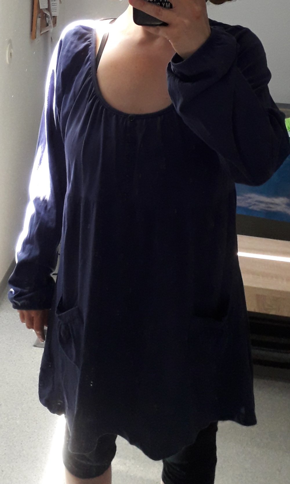 Langarm Shirt Blau in XL
