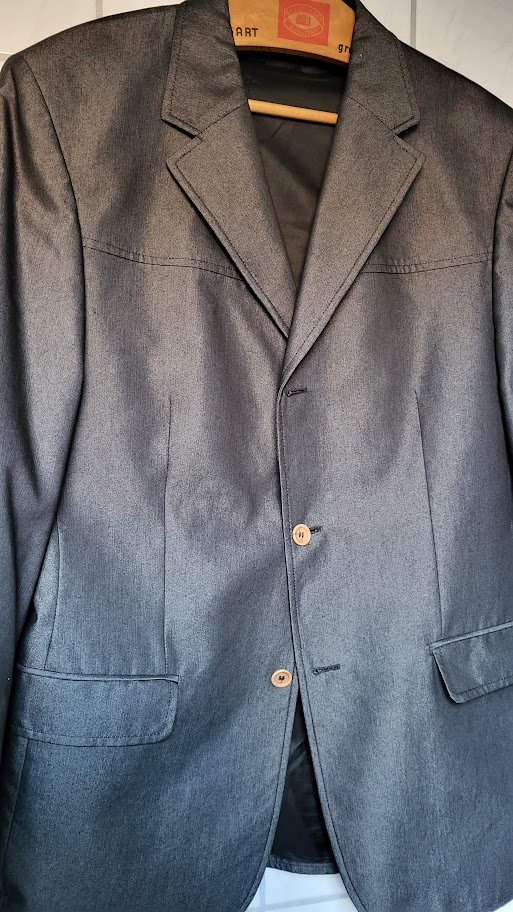 Herren Sakko gr. 56 schwarz Glanz