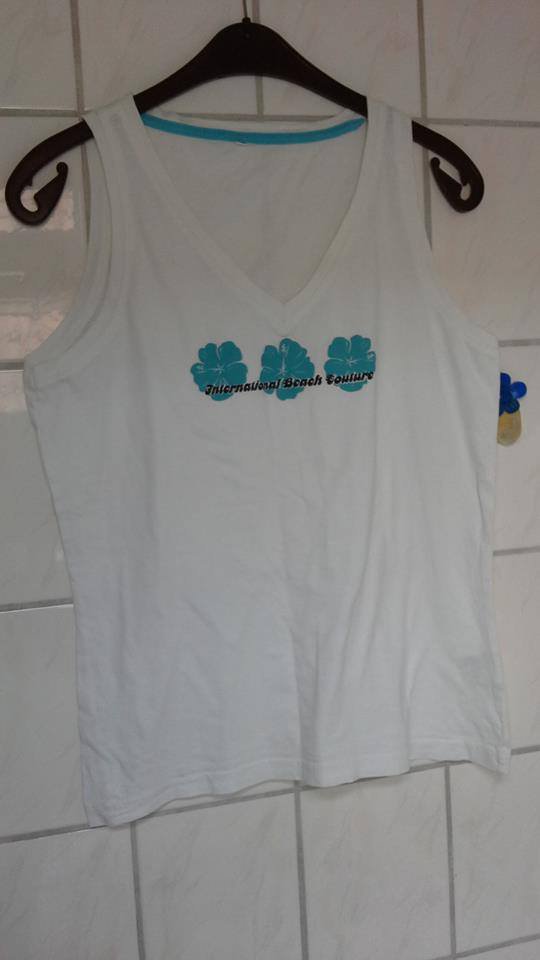 weisses Shirt Gr.40 vorne mit Druck ungetragen
