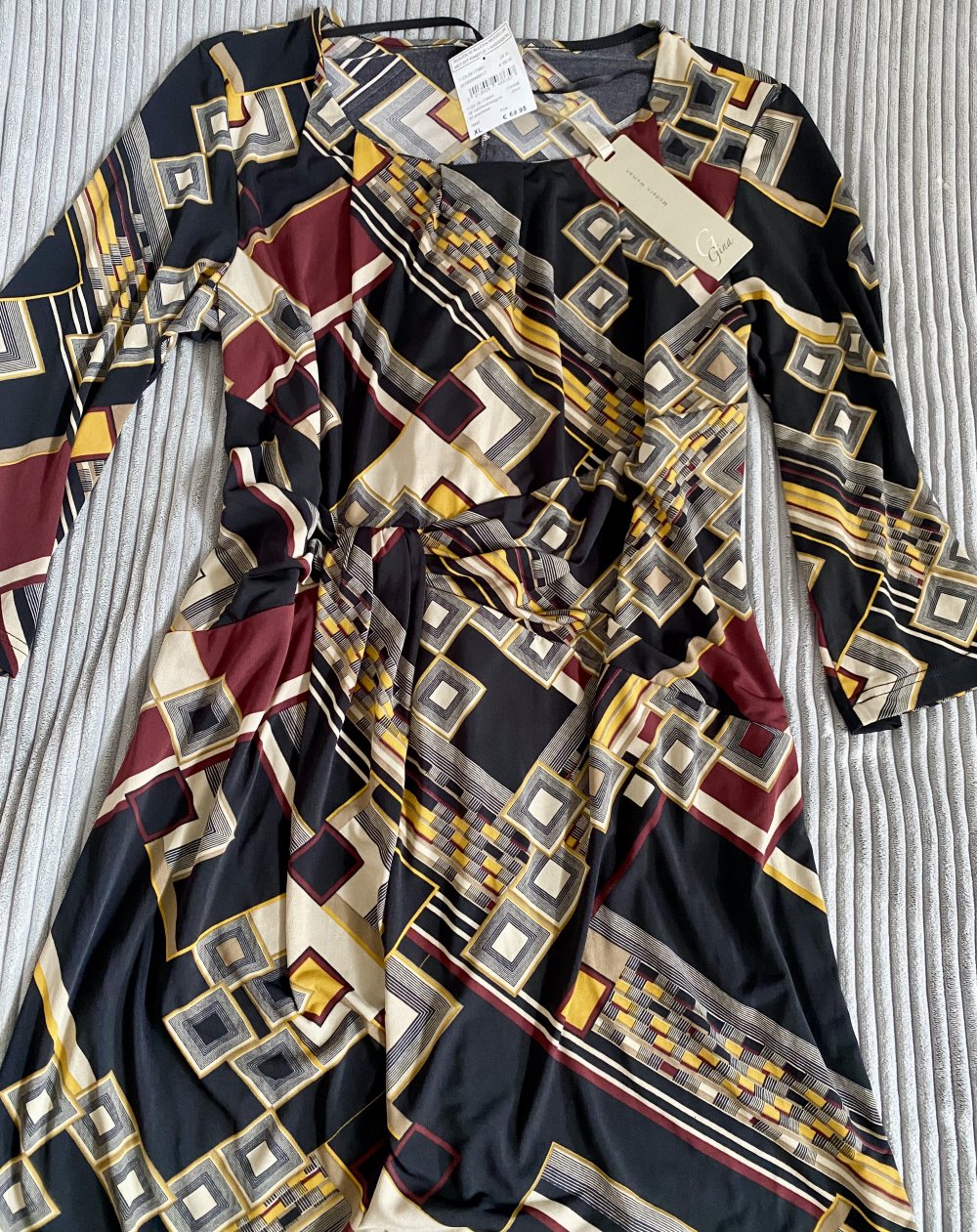 NEU Damen Stretch Kleid festlich Gr.M in Schwarz/Bunt von Gina P.69,95 € 