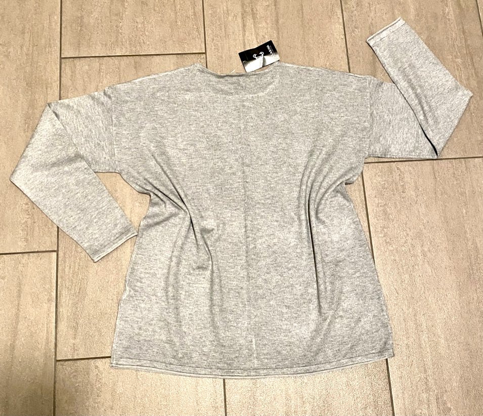 NEU Damen Pullover Kimono Strick Gr.44 in Grau von Clarina P.29,99€ 