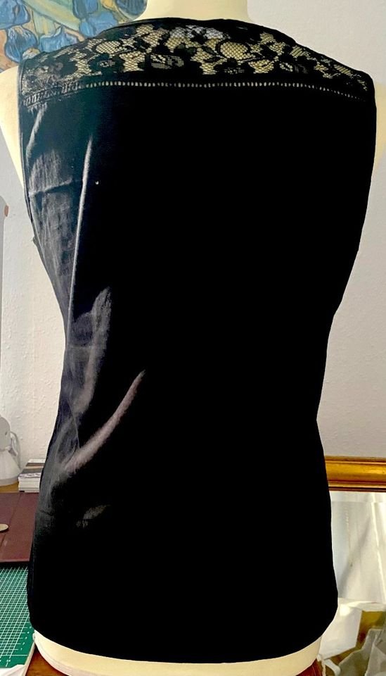 Damen sexy Shirt Spitze Jersey Gr.S in Schwarz von Boule NW 