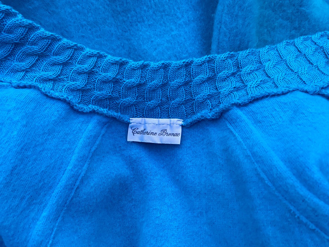 Damen Mantel Maxi Wollmantel Vintage Gr.M in Türkis Catherine Brenac