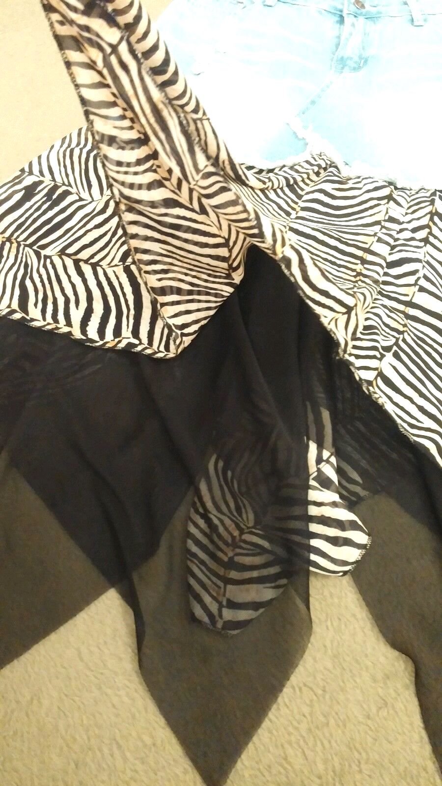 Damen Designer Rock im Materialmix Zipfelrock Gr.S von I.C.I.E