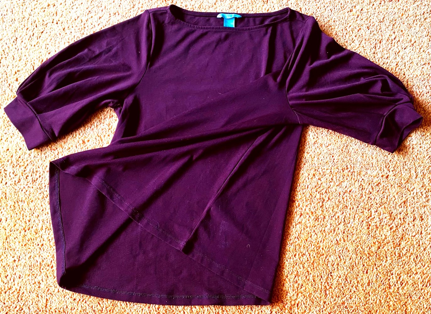 Damen Stretch Pullover Shirt Gr.S Bordeaux von H&M 