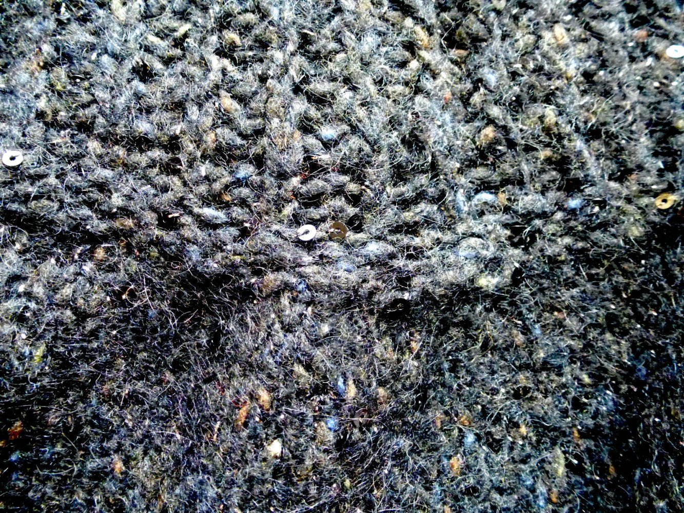 Damen Jacke Strickjacke mit Pailletten Gr.36 Schwarz/Braun Sem Per Lei 