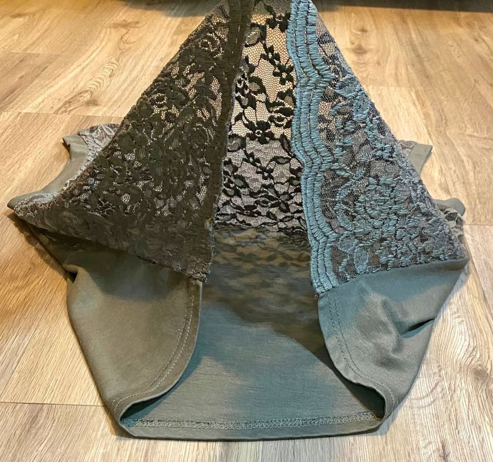 Damen Shirt Sommer Spitze Bluse Gr.S in Oliv von Alcott NW