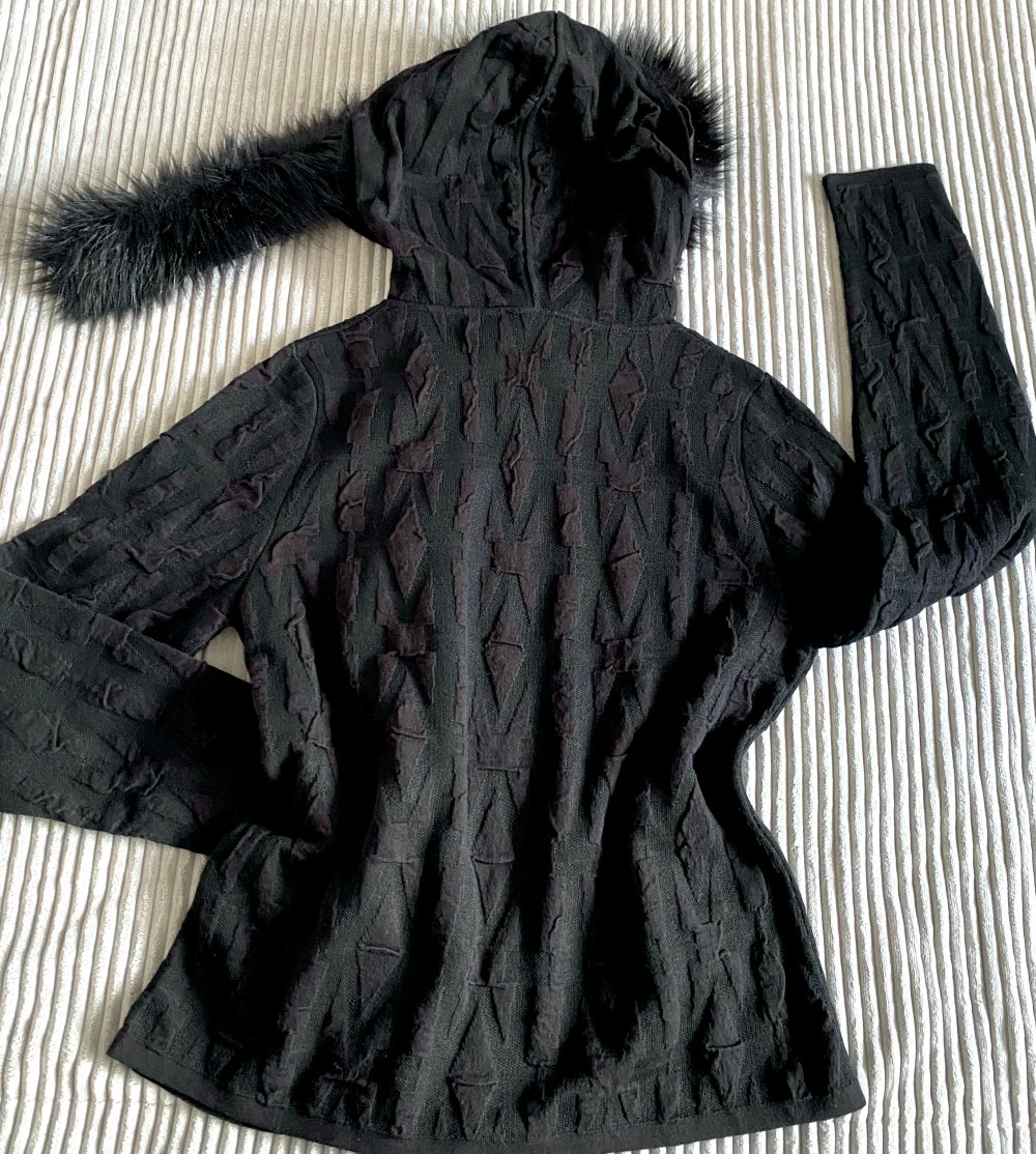 NEU Damen Jacke Strickjacke mit Kapuze Gr.38 in Schwarz Monari P.149,90€ 