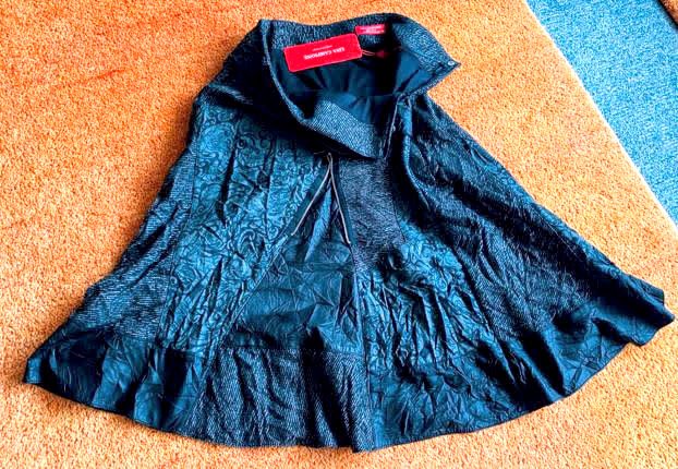 NEU Damen Rock Wollrock Asymmetrisches Design Gr.38 Schwarz/Grau/Braun Lisa Campione P.ca.120€ 