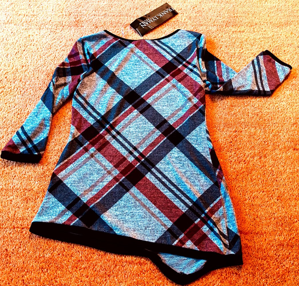 NEU Damen Pullover Strickshirt Rauten Muster Gr.S/M Bunt Frank Lyman 