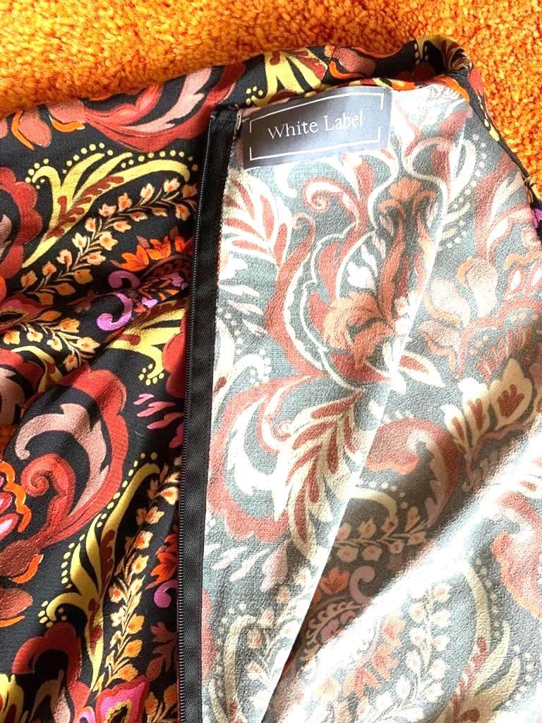 NEU Damen Kleid  Volant Viskose Gr.38 Bunt geblümt von White Label  