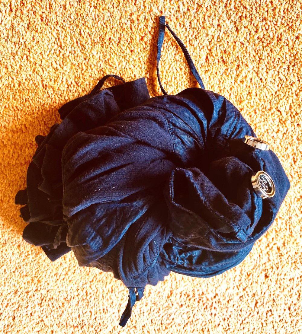 NEU Damen Kleid Crash-Lagenlook Gr.38 in Schwarzblau von Kapalua