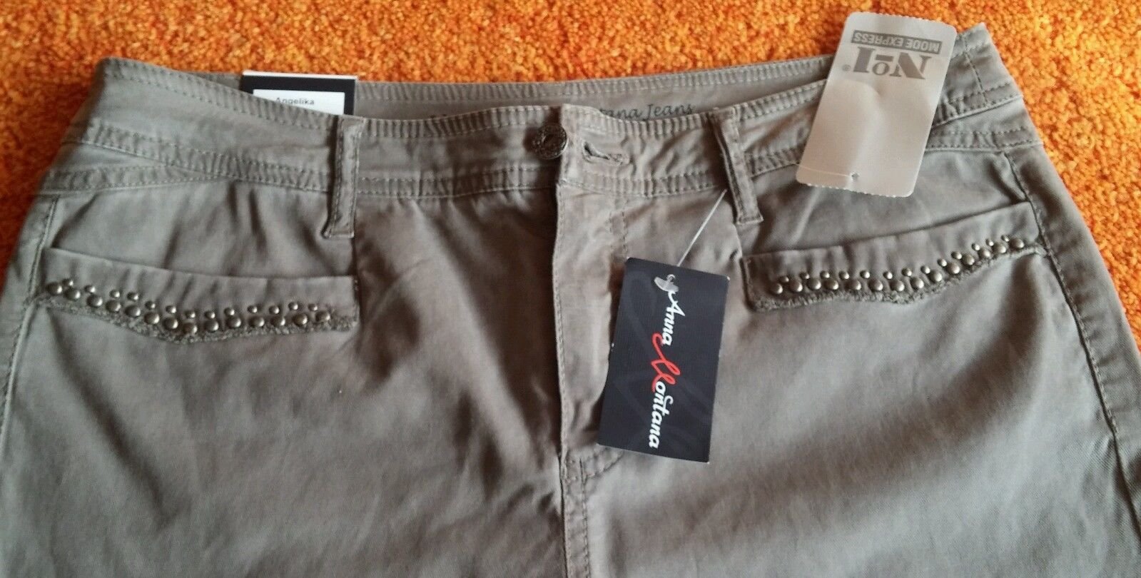 Damen Hose Designer Jeans Stretch Gr.40/L/27 von ANNA MONTANA P.69,95€