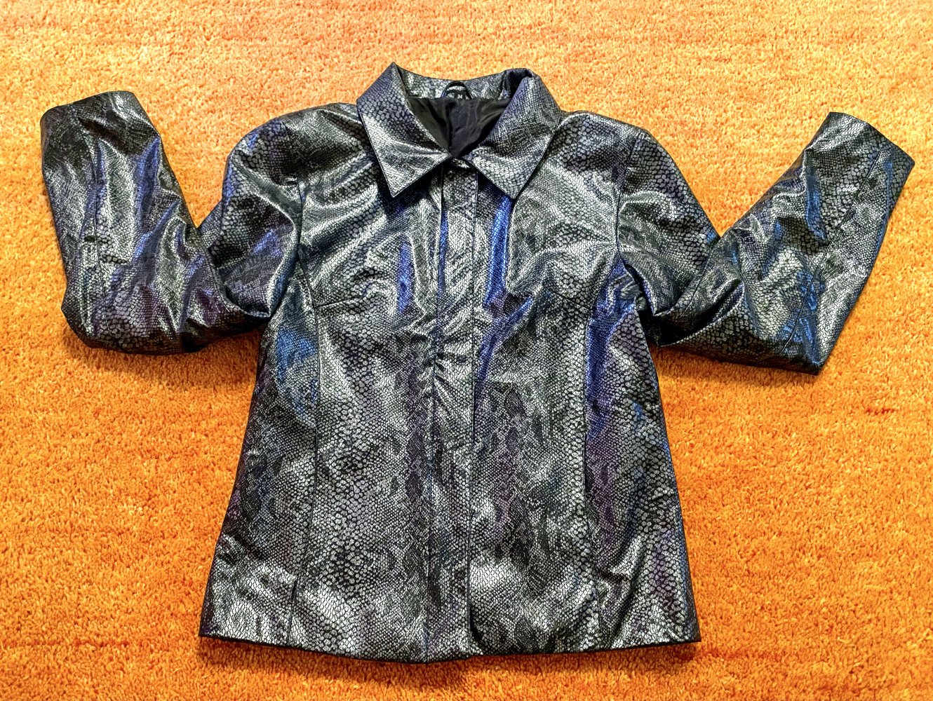 Damen Jacke Übergang Schlangen-Muster Gr.S in Grau NW 