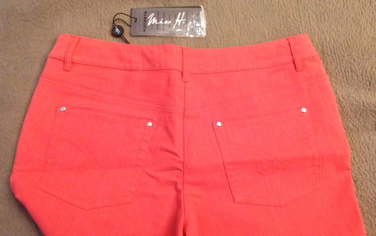 NEU Damen Hose Sommer Jeans Stretch Gr.38 in Rot von Miss H.P.27,95€