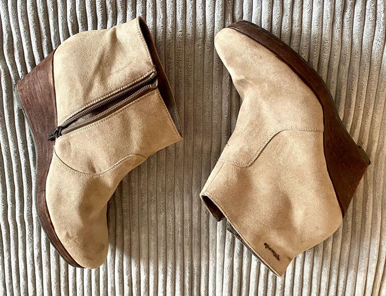 Damen Schuhe Stiefelette Keilabsatz Gr.39 in Kognak braun von Tamaris 