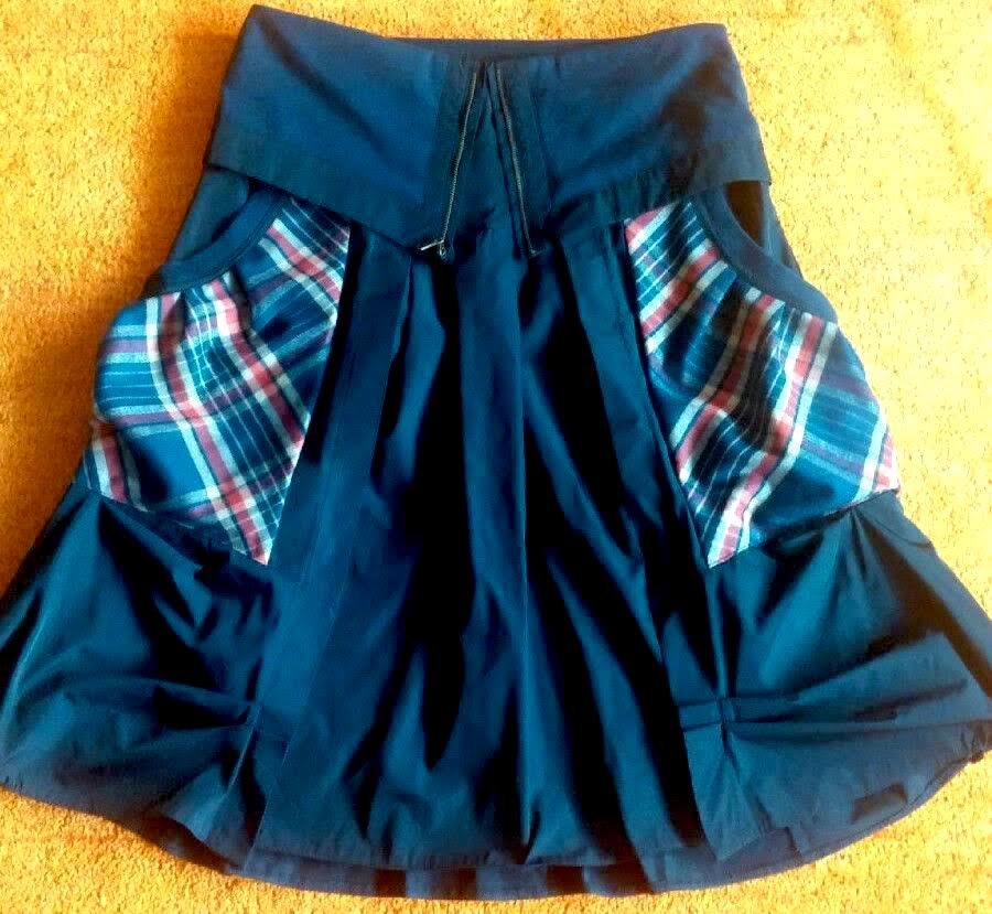 NEU Damen Rock Winter Lagenlook Gr.38 in Blau von Lisa Campione 