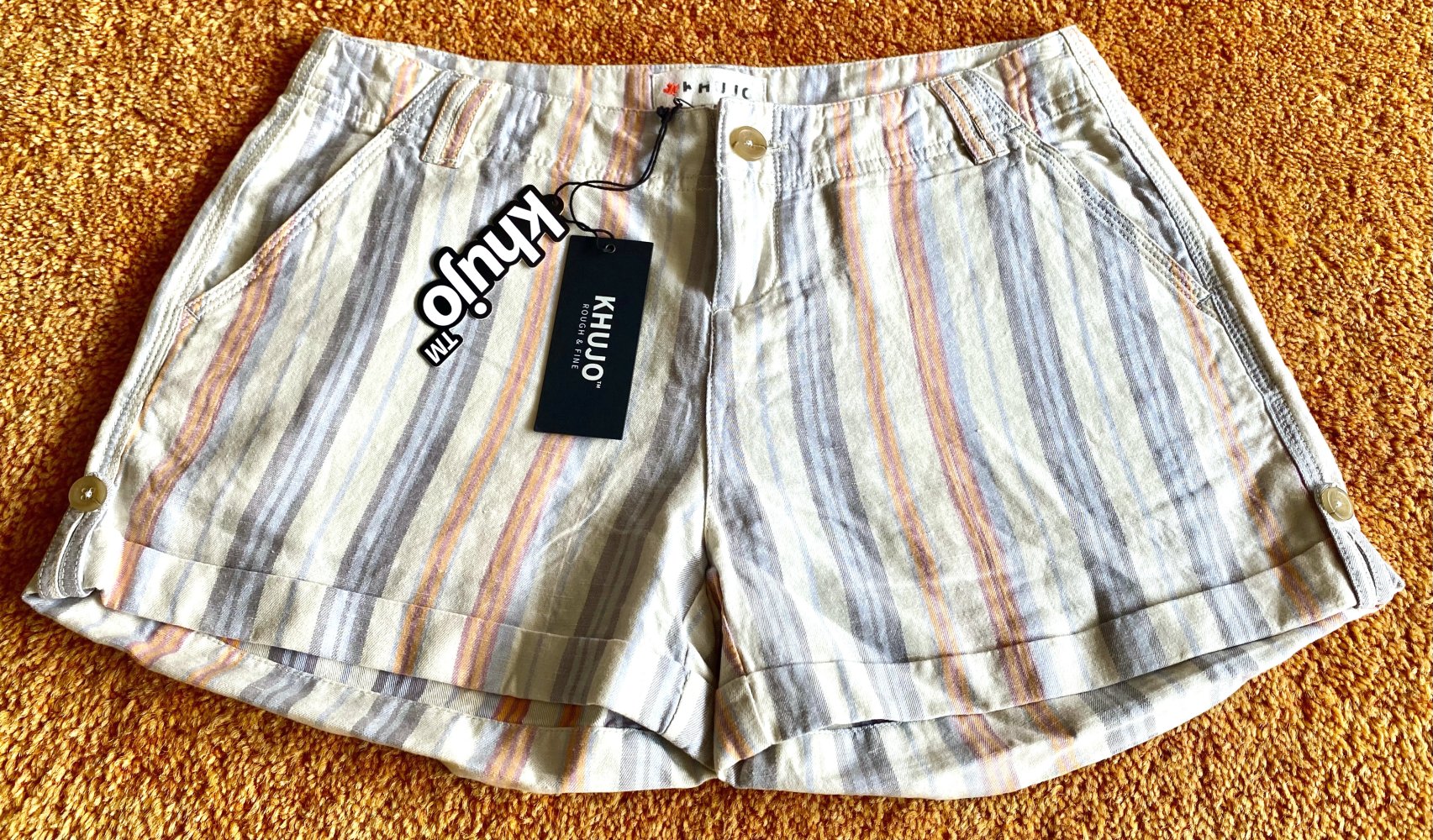 NEU Damen Hose Shorts Sommer Gr.S Bunt gestreift von Khujo P.69,95€ 