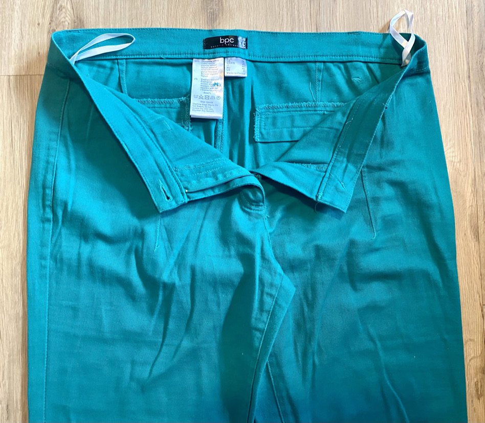 Damen Hose Sommer Stretch mit Umschlag Gr.M Grün bpc NW