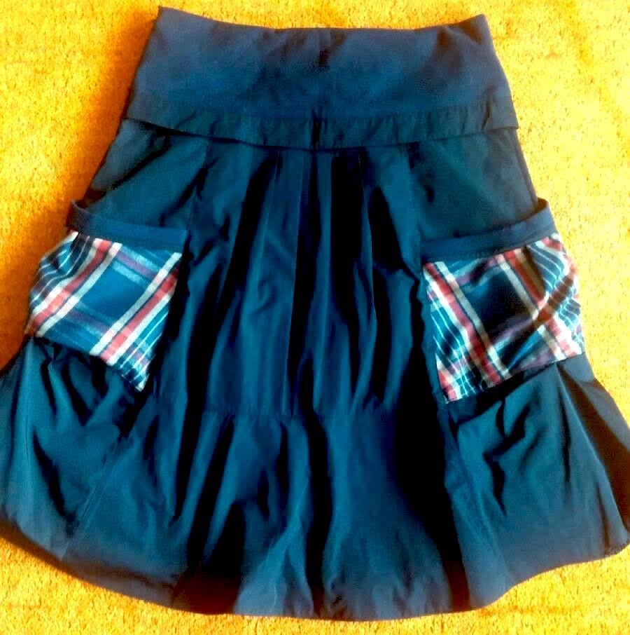 NEU Damen Rock Winter Lagenlook Gr.38 in Blau von Lisa Campione 