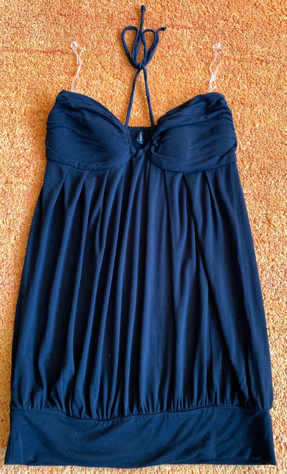 Damen Tunika Shirt Jersey Schulterfrei Gr.36 Schwarz von Amisu