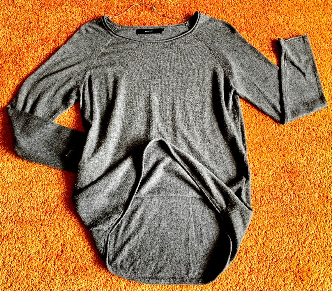Damen Pullover Shirt Feinstrick Gr.M in Grau von Vero Moda  